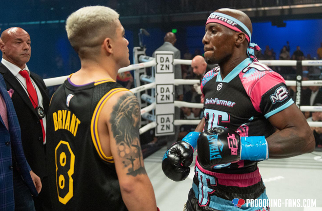 Joseph Diaz and Tevin Farmer faced off before the first bell sounded. Photo Credit: www.proboxing-fans.com