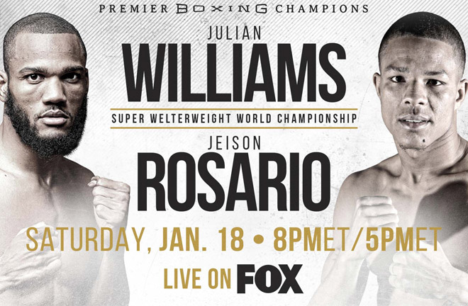 Julien Williams vs Jason Rosario fight poster. Photo credit: PBC