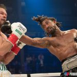 Andrade en route to victory against Irishman, Keeler. Photo Credit: www.proboxing-fans.com