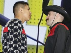 Jaime Munguia and Gary 'Spike' O'Sullivan face off. Photo credit: Boxing Scene