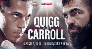 Scott Quigg will finally face Jono Carroll in Manchester, March 7. Photo credit: Matchroom Boxing