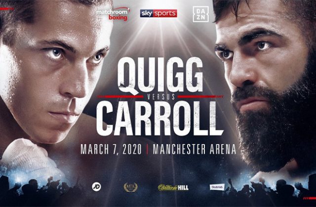 Scott Quigg will finally face Jono Carroll in Manchester, March 7. Photo credit: Matchroom Boxing