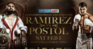 Jose Ramirez's mandatory world title defence against Viktor Postol will be re-arranged Credit: Top Rank