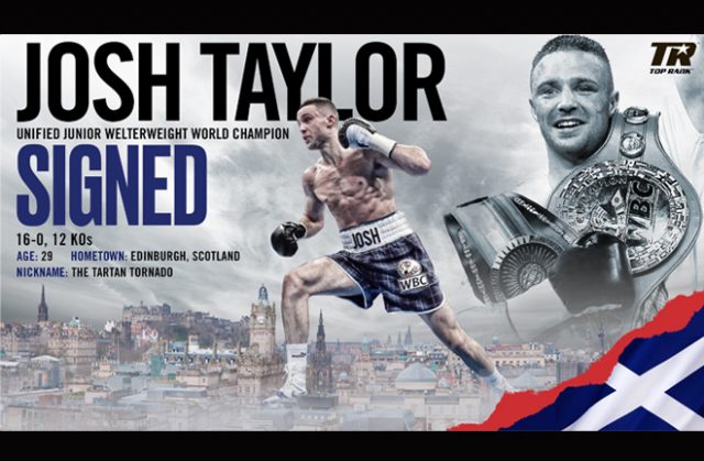 Josh Taylor has inked a multi-year promotional deal with Top Rank Credit: Top Rank