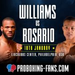 Julian ‘J-Rock’ Williams defends his WBA and IBF belts against Jeison Rosario.