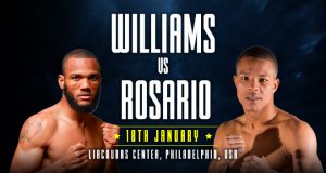 Julian 'J-Rock' Williams defends his WBA and IBF belts against Jeison Rosario.