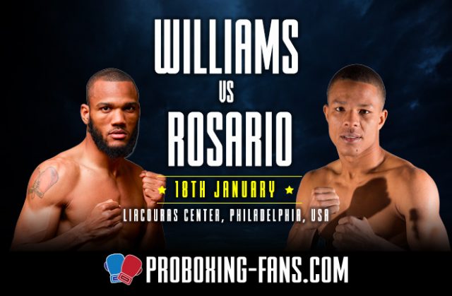 Julian 'J-Rock' Williams defends his WBA and IBF belts against Jeison Rosario.