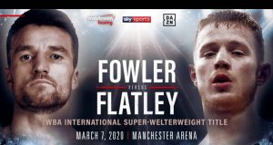 Anthony Fowler will clash with Jack Flatley on March 7 at the Manchester Arena Credit: Matchroom Boxing