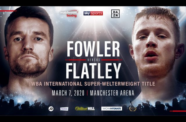 Anthony Fowler will clash with Jack Flatley on March 7 at the Manchester Arena Credit: Matchroom Boxing