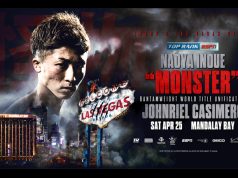Naoya Inoue will face John Casemiro in a world title unification battle on April 25 Credit: Top Rank Boxing