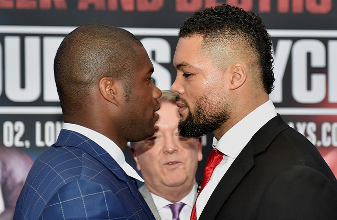 Dubois is set to face rival Joe Joyce when boxing resumes Credit: Frank Warren