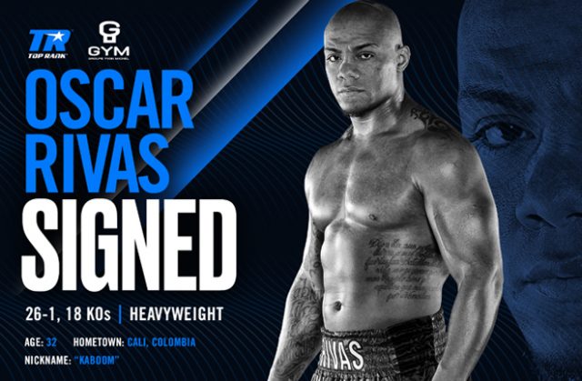 Oscar Rivas has signed a multi-fight promotional deal with Top Rank Boxing Credit: Top Rank