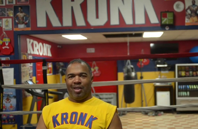 Javan 'Sugar Hill' Steward in the Kronk gym. Photo Credit: YoutTube / Salita Promotions.