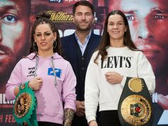 Eva Wahlstrom will be looking to defeat the rising star, Terri Harper on Saturday night. Photo Credit: Matchroom Boxing.