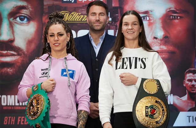 Eva Wahlstrom will be looking to defeat the rising star, Terri Harper on Saturday night. Photo Credit: Matchroom Boxing.