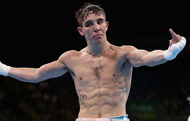 Mick Conlan flipping the bird after a controversial defeat at the Rio 2016 Olympic Games. Photo Credit: SportsJoe.ie