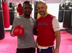 Abass Baraou joins forces with Adam Booth ahead of his April 4th ring return. Photo Credit: Team Sauerland.
