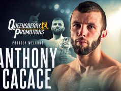 The British super-featherweight champion, Anthony Cacace, has signed with Frank Warren. Credit: Queensbury Promotions.