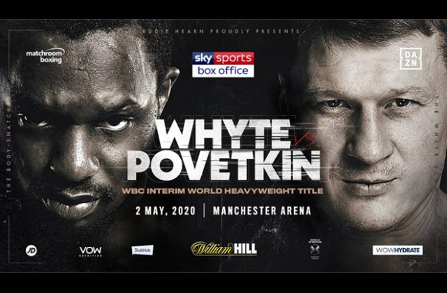 Dillian Whyte will take on former world champion Alexander Povetkin on May 2 in Manchester Credit: Matchroom Boxing