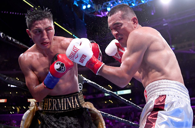 Mario Barrios during his World title winning fight. Photo Credit: Bad Left Hook