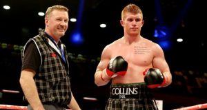 Steve Collins Senior and Junior after one of Junior's win. Photo Credit: The Guardian