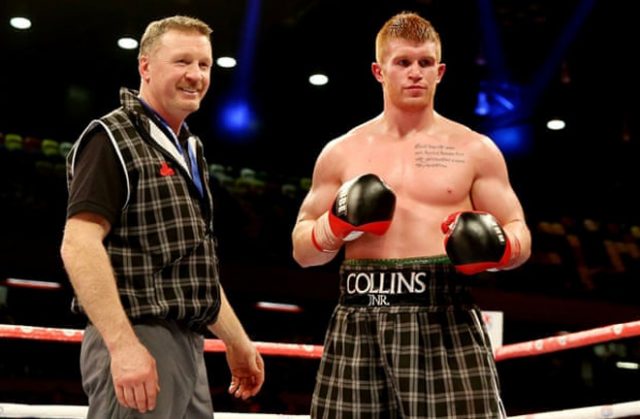 Steve Collins Senior and Junior after one of Junior's win. Photo Credit: The Guardian