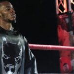 Danny Darko with tunnel vision on his opponent pre fight. Photo Credit: MTK Global