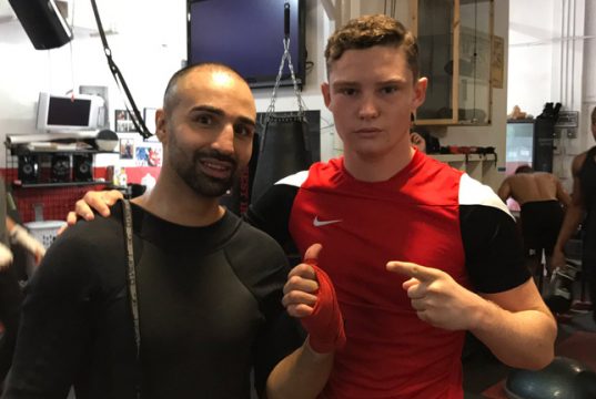 Josh Frankham with Paulie Malignaggi. Photo Credit: Josh Frankham Twitter