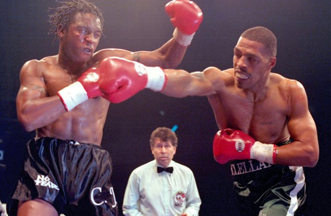 Nigel Benn and Gerald McClellan played out a pulsating world title fight in 1995 Photo Credit: The Ring