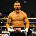 Charlie Duffield celebrating a victory inside the ring. Photo Credit: Metro Newspaper UK