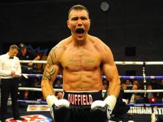 Charlie Duffield celebrating a victory inside the ring. Photo Credit: Metro Newspaper UK