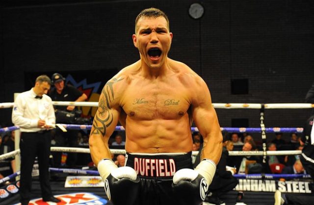 Charlie Duffield celebrating a victory inside the ring. Photo Credit: Metro Newspaper UK