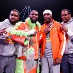 Ennis celebrates with his team after his 25th straight victory in Atlantic City Credit: Boxing Scene