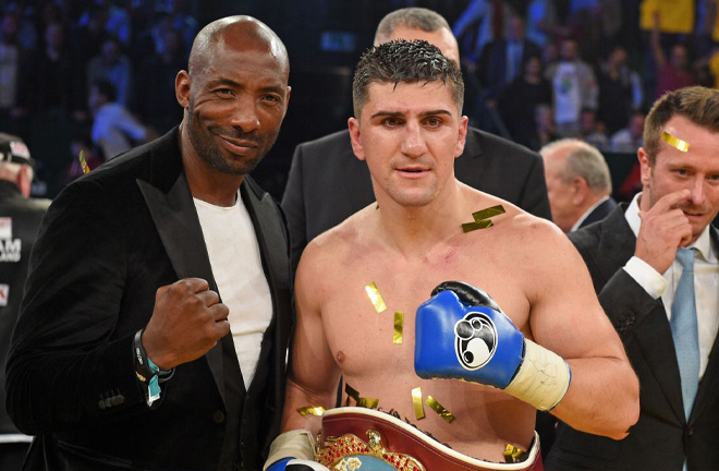 Johnny Nelson and rival Marco Huck. Photo Credit: Sky Sports