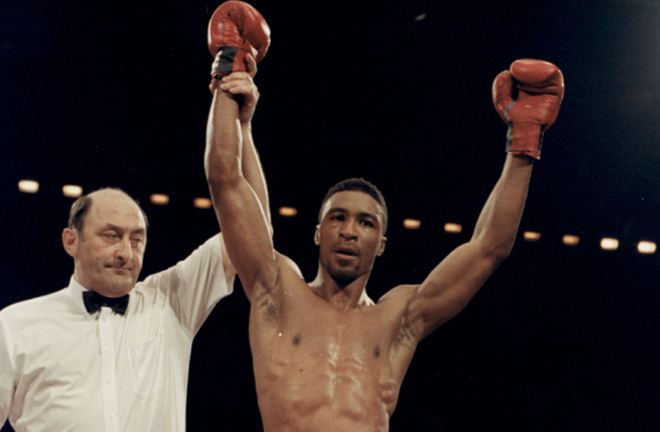 Michael Watson stopped Benn in six rounds in 1989 to take the Commonwealth strap Photo Credit: Variety.com