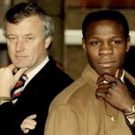 Barry Hearn and his first World champion, Chris Eubank. Photo Credit: Twitter / Eddie Hearn