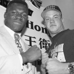 Herbie Hide and Tommy Morrison promoting the scheduled bout between the pair. Photo Credit: South China Morning Post
