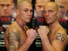 Ryan Rhodes and Jamie Moore face to face before their battle. Photo Credit: Sky Sports