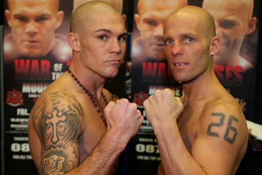 Ryan Rhodes and Jamie Moore face to face before their battle. Photo Credit: Sky Sports