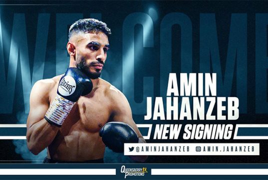 Amin Jahanzeb has joined forces with Frank Warren as the latest recruit to Queensbury Promotions