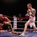 Nicky Cook slipped a disc in the first round against Ricky Burn in what would be his final bout. Photo Credit: Bad Left Hook