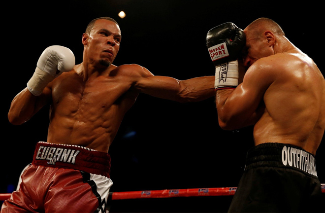 Chris Eubank Jr taking on Arthur Abraham. Photo Credit: Telegraph