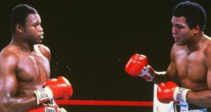 Larry Holmes taking on former sparring partner, Muhammad Ali. Photo Credit: Sports Illustrated.