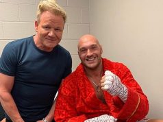 Boxing fanatic, Gordon Ramsay with Tyson Fury. Photo Credit: Mail Online