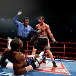 Joe Calzaghe floored Jeff Lacy in a career defining fight. Photo Credit: Boxrec