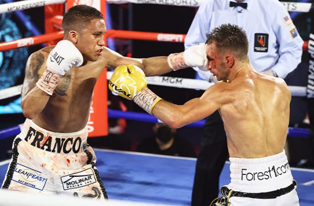 Joshua Franco dethroned Andrew Moloney in a close encounter. Photo Credit: Mikey Williams / Top Rank