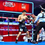 Top Super Lightweight prospect Omar Aguilar continued his ruthless knockout form stopping Dante Jardon Photo Credit: Zanfer Promotions