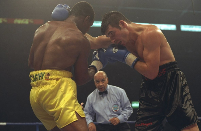 Joe Calzaghe's acid test was against Chris Eubank. Photo Credit: Bad Left Hook