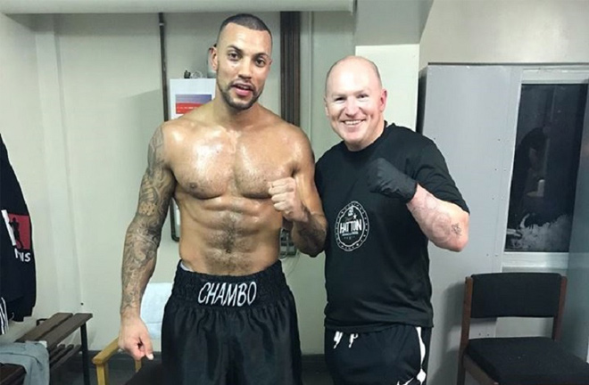Damien and his trainer 'Magic' Matt Hatton, brother of Ricky. Photo Credit: WBN