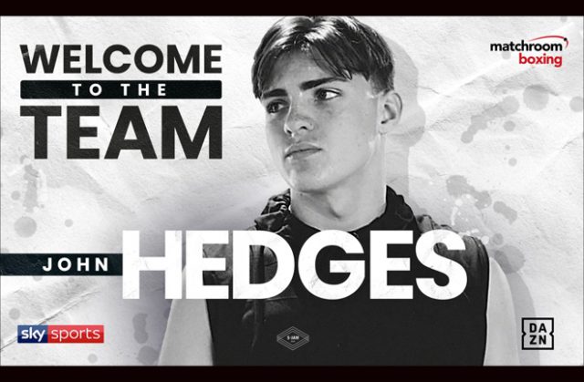 Decorated amateur John Hedges has turned over with Matchroom and will be managed by S-Jam Boxing Photo Credit: Matchroom Boxing